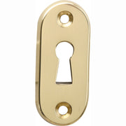 Artitec sleutelrozet ovaal 60x26 mm messing ongelakt vooraanzicht