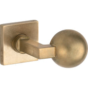 Artitec knopkruk op rozet Bauhaus messing antiek detail