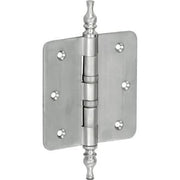 Artitec Mi Satori kogellagerscharnier ronde hoek vaas 76 x 76 mm mat nikkel ongelakt – vooraanzicht