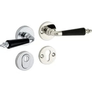 Artitec Mi Satori Antique ebben / Elegant SKG3 deurkruk op rozet glans nikkel / glans chroom – vooraanzicht