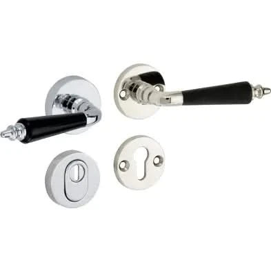 Artitec Mi Satori Antique ebben / Elegant SKG3 deurkruk op rozet glans nikkel / glans chroom – vooraanzicht