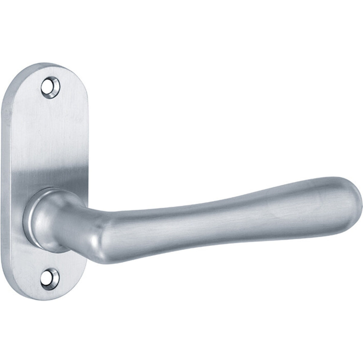 Artitec deurkruk op rozet Linea/ovaal patent mat chroom – vooraanzicht