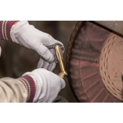 Artitec Mi Satori deurkruk op rozet Linea / Vivo messing ongelakt – gemonteerd op deur 2